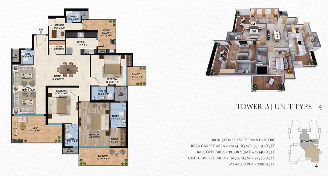Kashi Nirmal Heights 3 BHK Floorplan