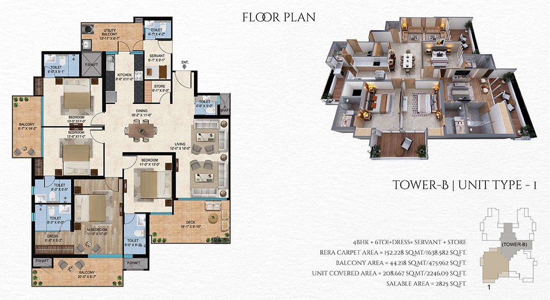 Kashi Nirmal Heights 4 BHK Floorplan